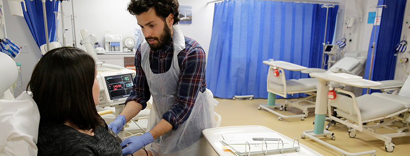 A photo of our nurse attending to a patient