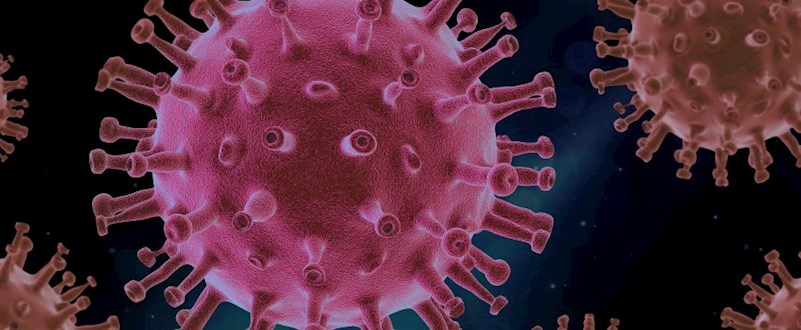 A computer generated image of a virus