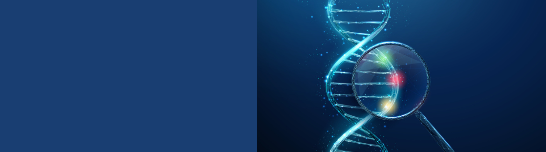 DNS strand under a microscope