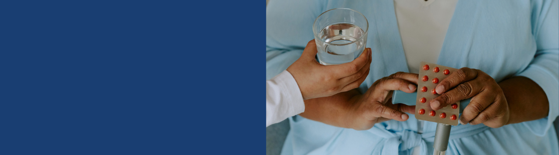 Woman taking pills