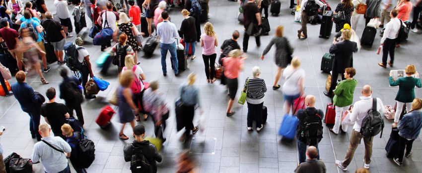 A busy London station