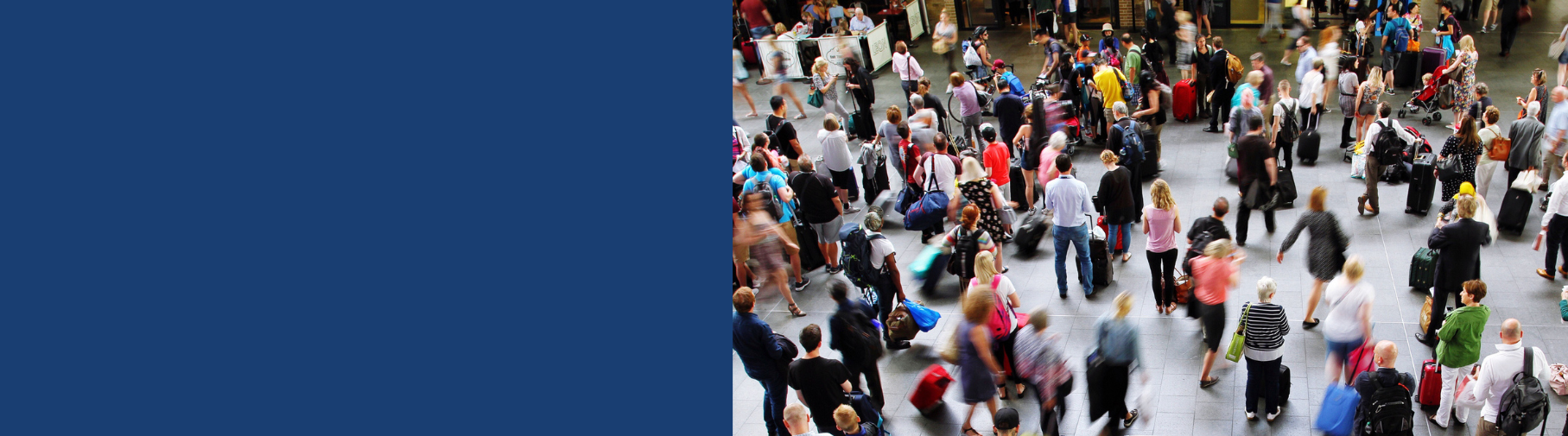A busy London station 