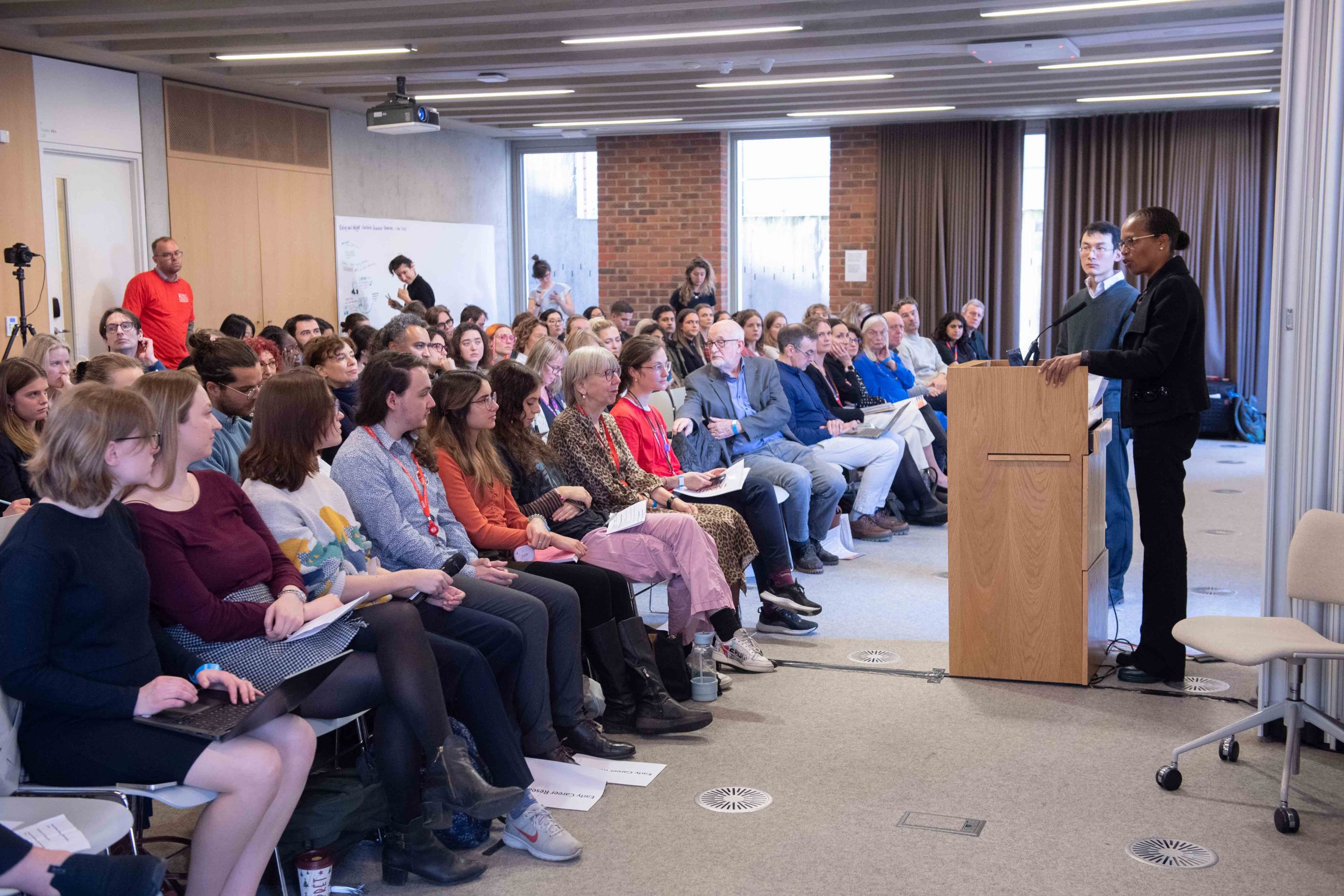 lecture room with lots of people