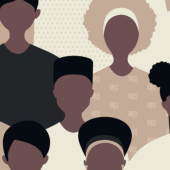 Illustration of black men and women