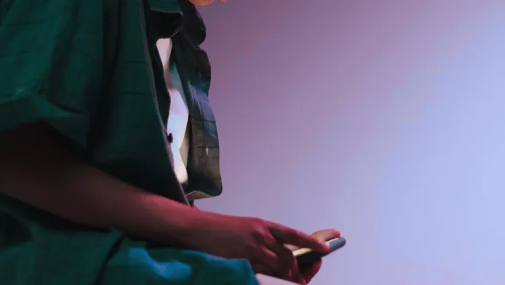 Child using smartphone