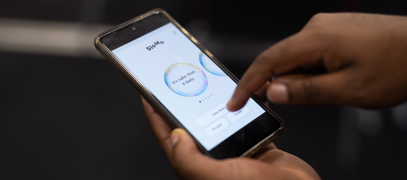Slomo app in use