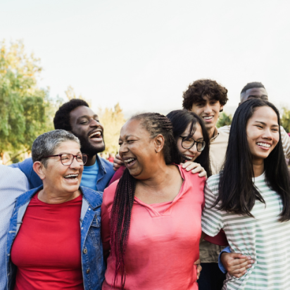 group of diverse people smiling