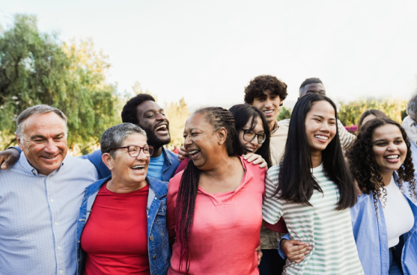 group of diverse people smiling