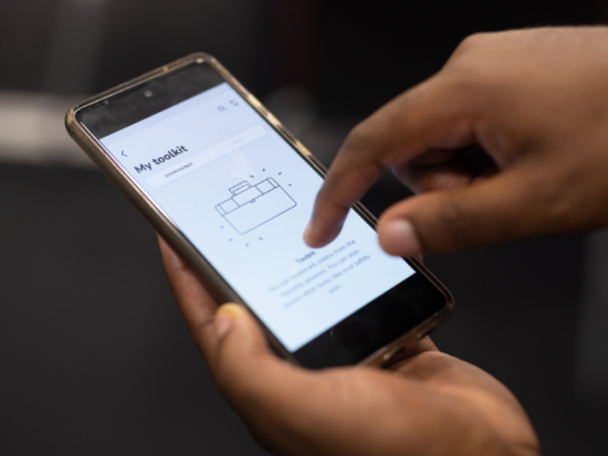 using mental health app on phone