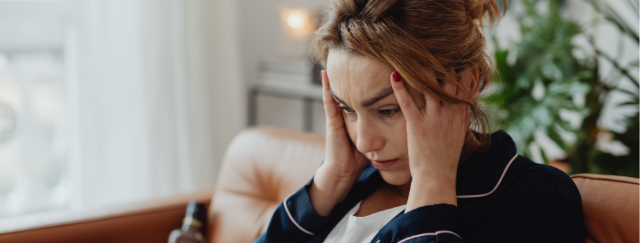 woman with headache