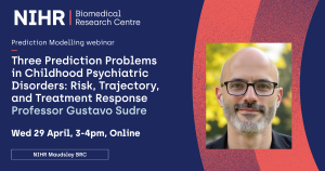 Graphic of the talk title and a picture of a white man with a beard wearing glasses