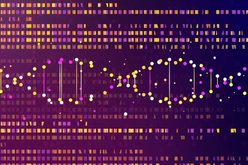Big genomic data visualization stock illustration