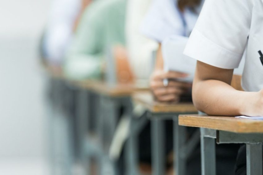 children taking exams