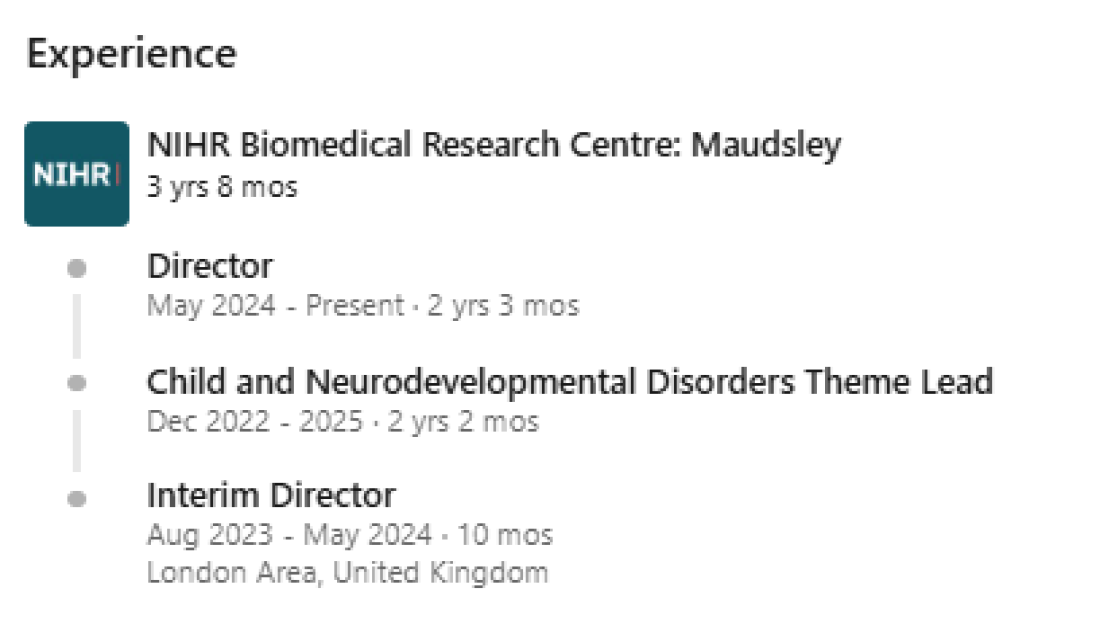 LinkedIn example