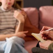 young girl gets therapy